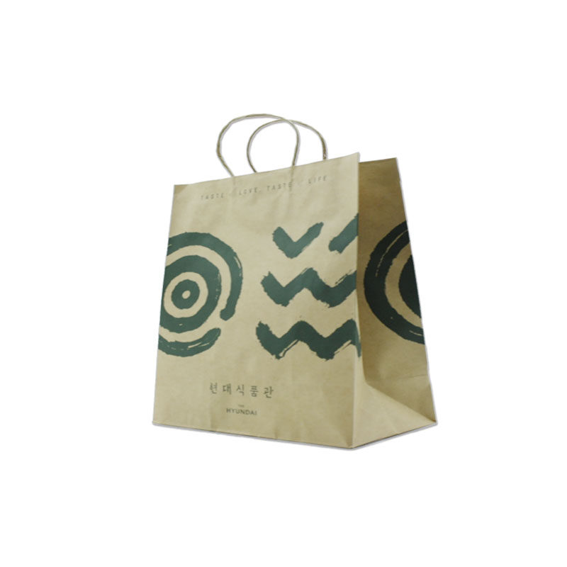 둥근지끈/크라프트지/1도인쇄친환경백(대) / S0328