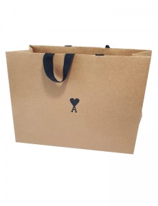 아미 쇼핑백 크라프트지250g,먹1도, 먹스판테이프끈/S0508