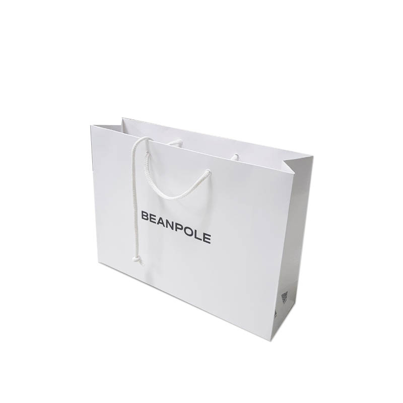 코팅 쇼핑백 (중)/220모조/무광라미/리랑지끈백색/S0572